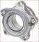 A spherical machine component with multiple drilled holes. Manufactured from metal, possibly a ball bearing or bearing flange.