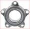 'Metallic automotive component, likely a hub bearing, cylindrical in form with bolt holes, demonstrating machined precision and functionality.'