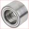A cylindrical metal ball bearing, gleaming and solid, against a white background.