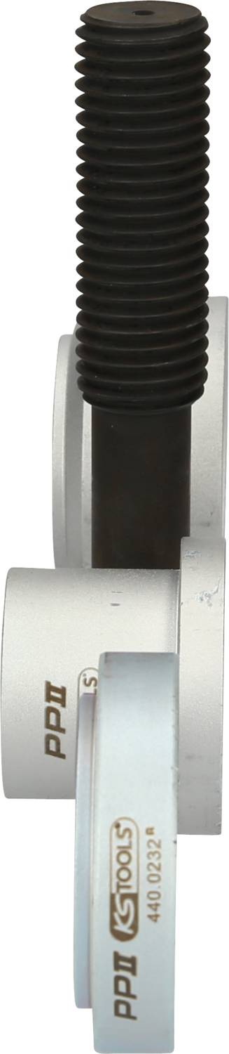 A black bolt protrudes from an arrangement of silver, cylindrical elements labelled with 'PPT Group'.