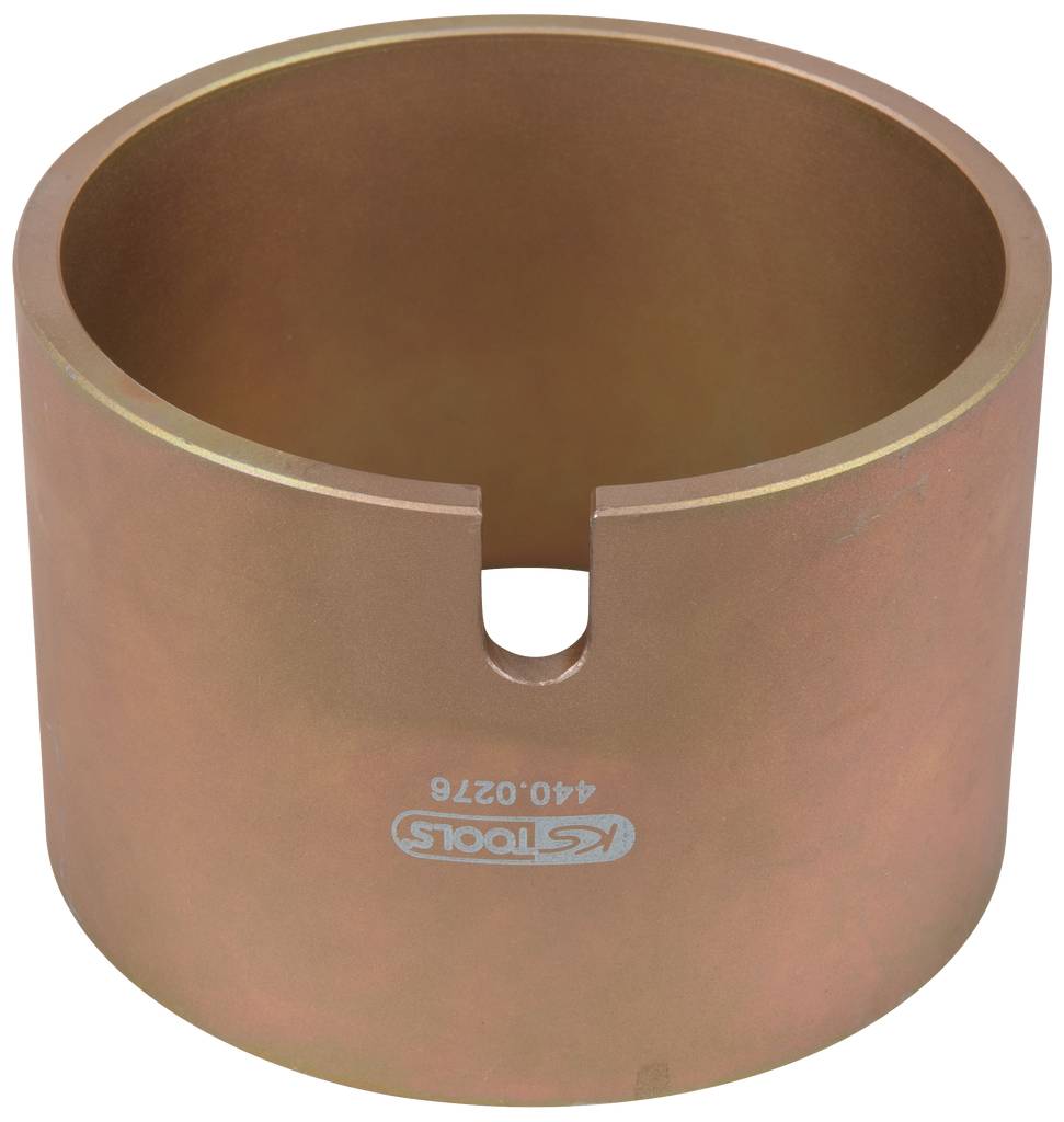 A cylindrical metal adapter with a notched opening and the inscription 'KS Tools 440.0276', used for installation or mechanical work.