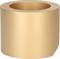 Golden, cylindrical metal sleeve with an open base and a chamfered edge, possibly part of a technical device.