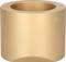 Golden, cylindrical metal holder with an open upper end, likely suitable for pens or other small objects.