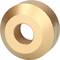 A golden metal ring with a broad rim and a central aperture. The surface is smooth and subtly reflects light.