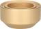 Brass-coloured metal container with a straight, stepped alignment. Primarily used for mechanical or industrial applications.