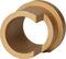Bronze bush bearing with a C-shape, showing inner and outer rings, used in mechanical applications.