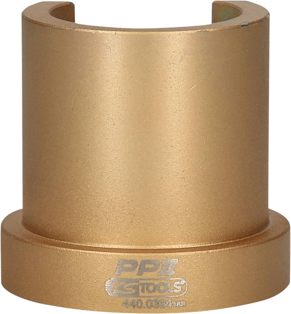 Metallic tool attachment in cylindrical form, with the inscription 'PPE Tools 440.0884ARB'.