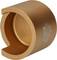 Metallic, cylindrical poker processor protector in a golden colour with an engraved logo on the side.