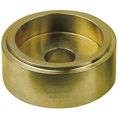 A single, metallic tool component with a cylindrical, hollow interior. Surfaces are smooth and gleaming.