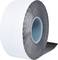 Roll of white sealing tape, partially unrolled, showing the black adhesive backing. It is used for sealing purposes.