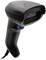 A black handheld scanner with a trigger button, wireless, is shown from the side. Suitable for scanning barcodes for data capture.