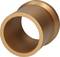 Bronze bushing in cylindrical form, used for mechanical applications such as bearings or spacers.