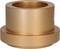 A gold-coloured metal adapter, cylindrical in shape, with a wider flat rim at the bottom.