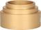 A gold-coloured, cylindrical metal adapter, tapered, likely an adapter or mounting bracket.