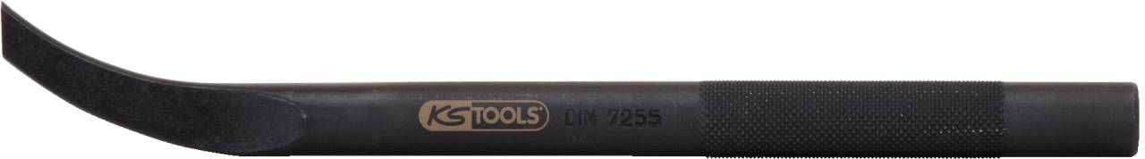 A black tool with a curved metal end, bearing the inscription 'KS TOOLS 117.255'. Suitable for tasks requiring leverage.
