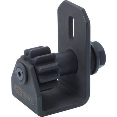 A black metal tool consisting of an L-shaped component and a gear wheel, with the 'KS TOOLS' logo on the side.