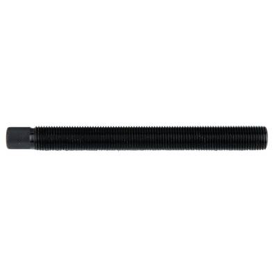 A black, cylindrical rod with continuous grooves, resembling a large screw.