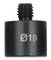 Small black adapter with a screw on top, marked with 'Ø19'.