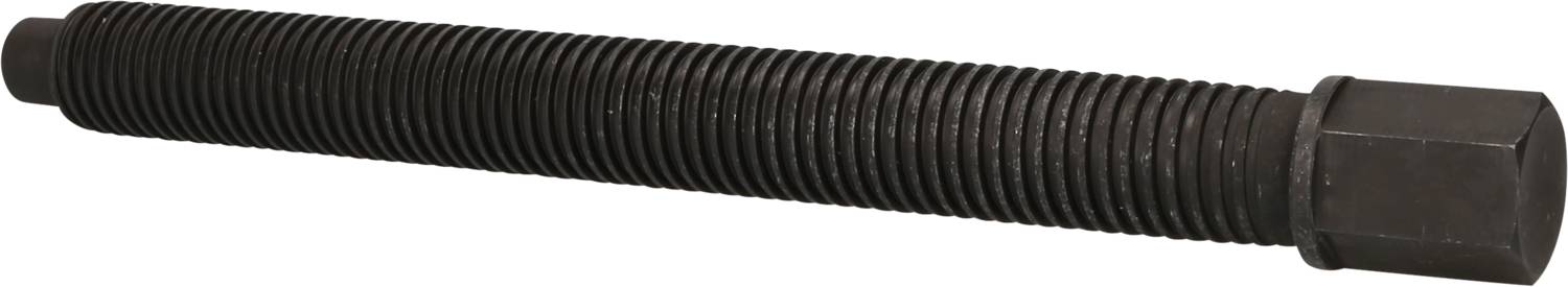 A long, black threaded bolt with a hexagonal head, commonly used in mechanical applications for fastening parts.