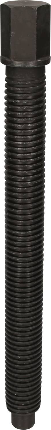 A long, black, threaded bolt with a hexagonal head on top.