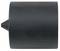 A black, cylindrical rubber buffer with a conical tip on one side, commonly used for shock absorption.
