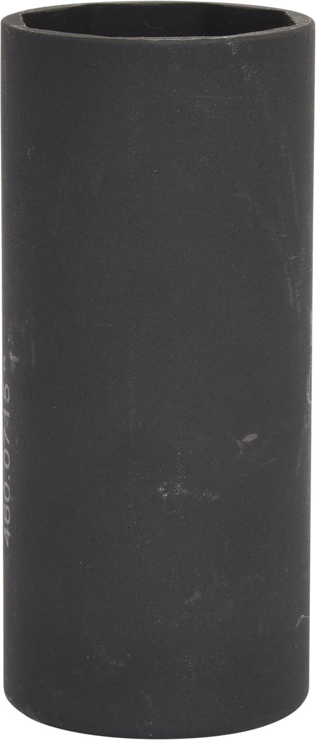 A black, cylindrical plastic pipe.