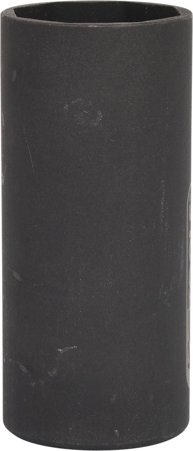 A black, cylindrical, smooth plastic tube with an open top.