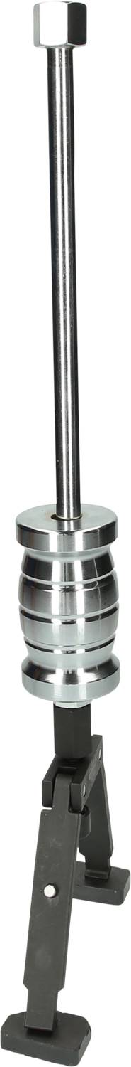 Sturdy metal stand with adjustable height, suitable for use in laboratories or industrial environments.