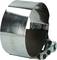 Metal pipe clamp for securing pipes, 100-110 mm diameter range, with screw closure for easy tightening.