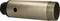 Metal cylinder with thread at one end and black hexagonal cap at the other end. A lateral opening is present.