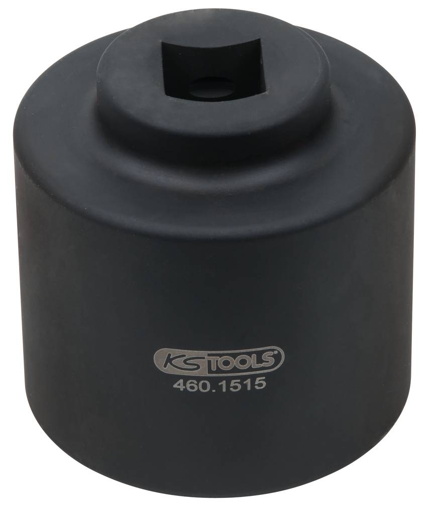 'KS TOOLS' Socket Spanner, 460.1515, for Wheel Nut. Black Metal Sleeve, Square Socket Attachment. Workshop Supplies.