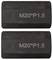 Two black plastic covers with the inscription 'M20*P1.5', arranged one on top of the other. Covers used for protecting electrical terminal ends.