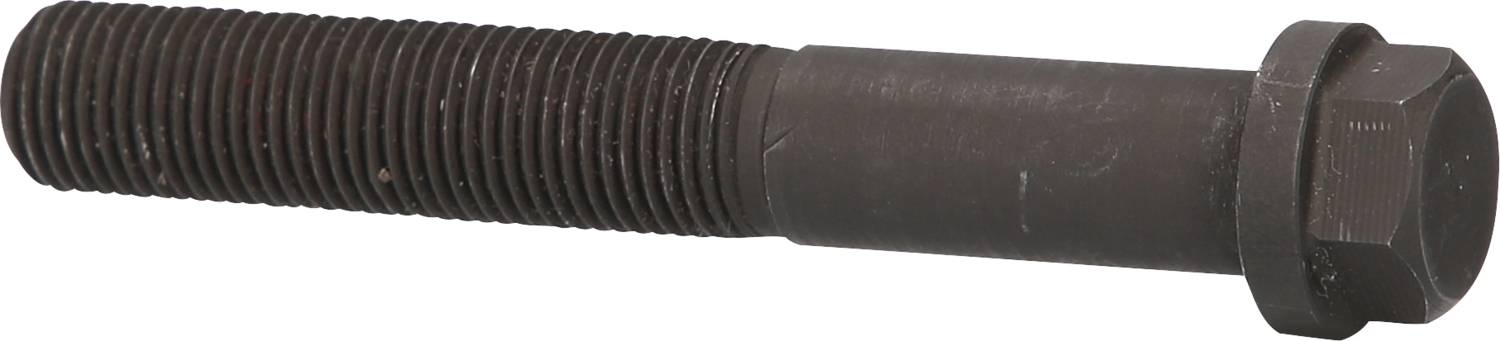 A large black hexagon-headed screw with full thread, suitable for heavy-duty fastening applications.