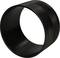 A large, black plastic cylinder with a smooth, continuous surface.