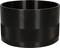 A large black metal cylinder with a ribbed structure around its middle.