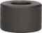 A black, cylindrical magnetic ring with an opening in the centre, lying on a neutral surface.