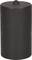 Black cylindrical rubber stopper with a tapered point at the top, against a white background.
