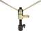 Two-legged puller with thread and mounting bracket, for removing parts in mechanical engineering or repair applications.