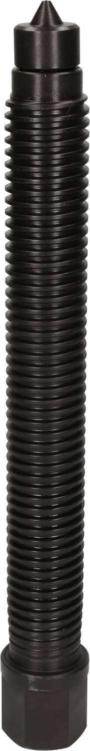 Black machine part with thread and pointed tip, possibly a cutting or milling tool.