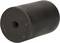 A black cylindrical rubber bung with a hole in the centre.