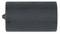 A cylindrical, black object with a small point on one side. It could be a technical or mechanical component.