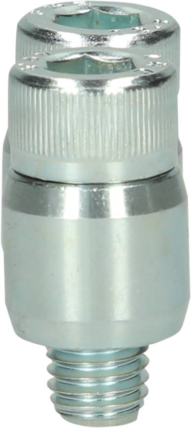 Metal adapter with hexagonal thread, suitable for connecting pipelines or mechanical components.