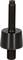 A black threaded bolt with a cylindrical central section.