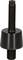 Black metal turned part with two threaded stud ends and a central cylindrical section. Used for mechanical fastenings.