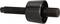 A black cylindrical pin with threads at both ends and a wide central section, which is presumably used for fastening or support.