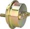 A metallic adaptor with a screw attachment, used for technical connections. Shiny surface with multiple bolts.