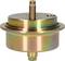 A mechanical metal component with a protruding thread at the top and a circular base, used for industrial applications.