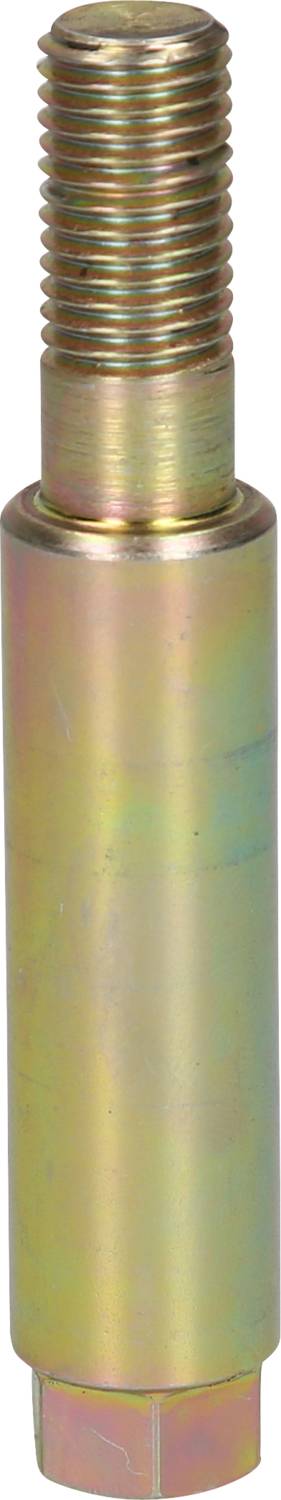 Metal screw with a smooth cylindrical centre and threads at both ends.