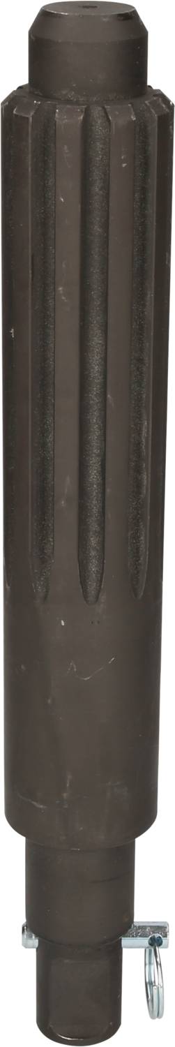 A long, cylindrical metal object with grooves and a tapered end. Used for technical applications.