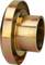 Metallic bushing with a cylindrical shape and stepped rings, gleaming in golden and bronze hues.